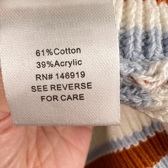 Freshman 1996 Striped Knit Tank Sweater. Size: M - Picture 4 of 6